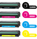 HP Ecopack (Replaces HP 507X/507A toner) 2xBL + 1xCMY  - (BL 2x11000 Pages) (CMY 3x6000 Pages)