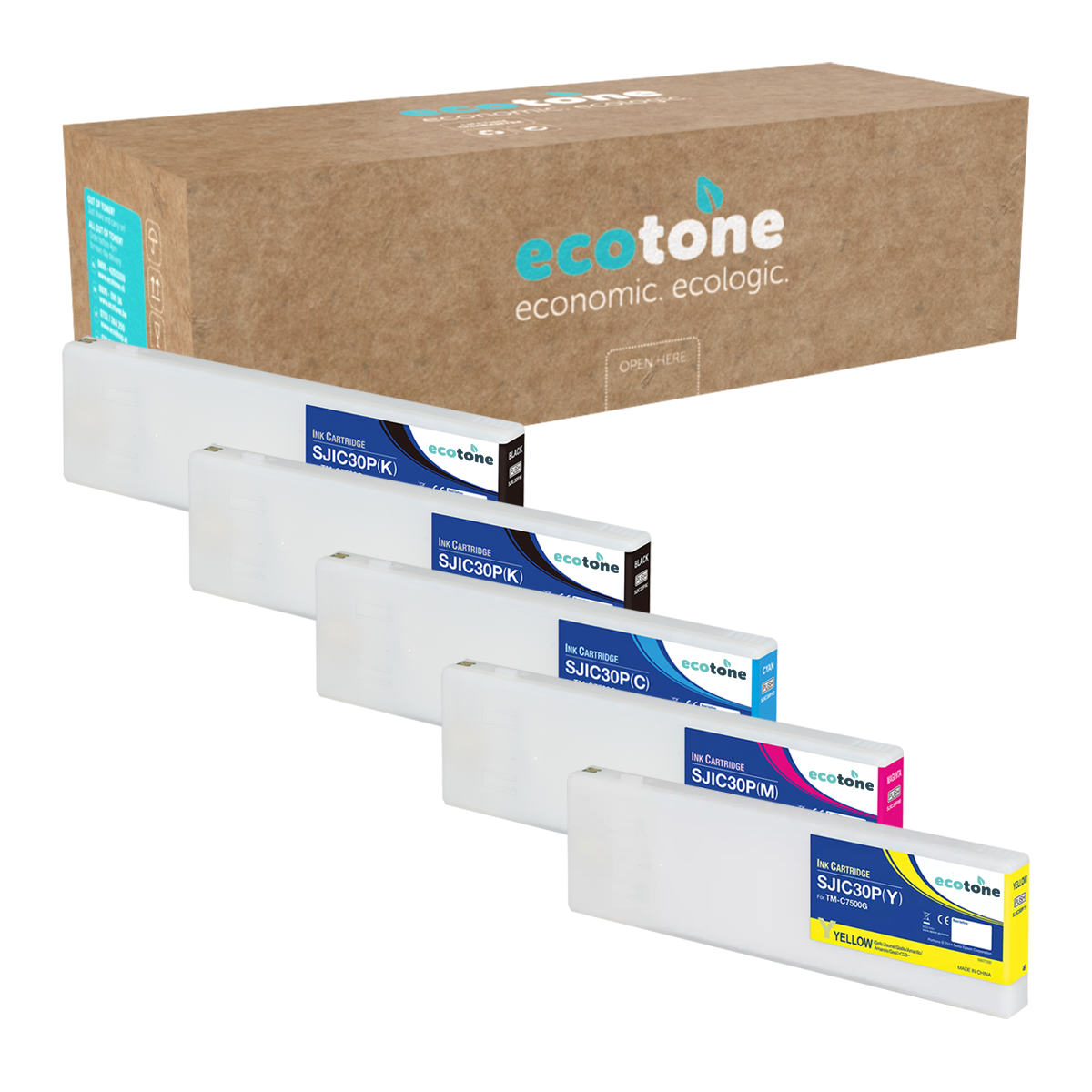 Epson Ecopack (Replaces Epson SJIC30P ink) 2xBL + 1xCMY  - (BL 2x300ml) (CMY 3x300ml)