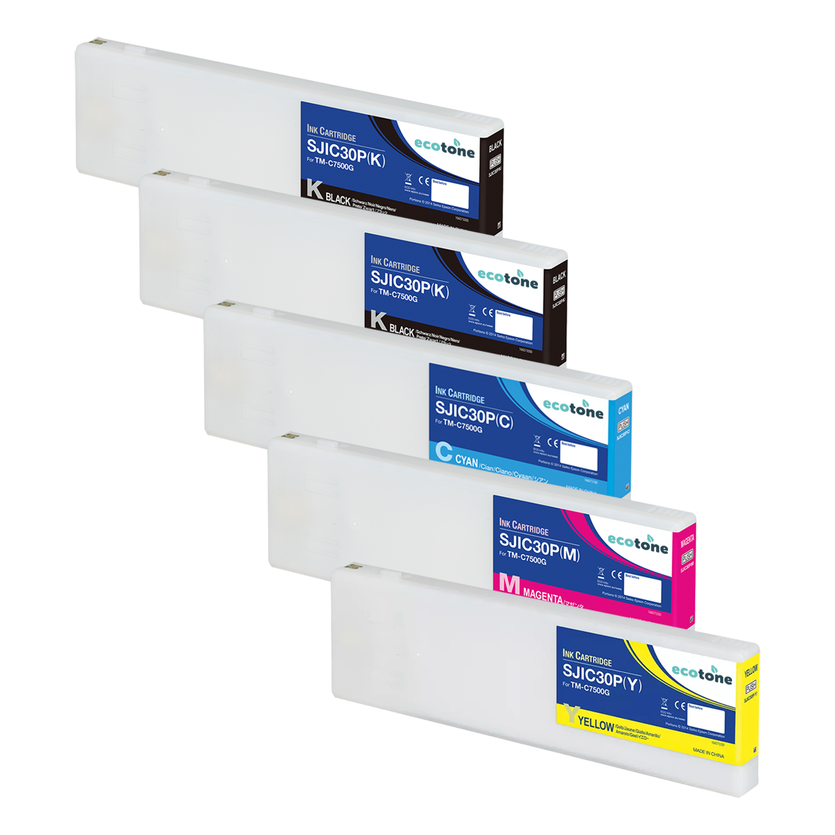 Epson Ecopack (Replaces Epson SJIC30P ink) 2xBL + 1xCMY  - (BL 2x300ml) (CMY 3x300ml)