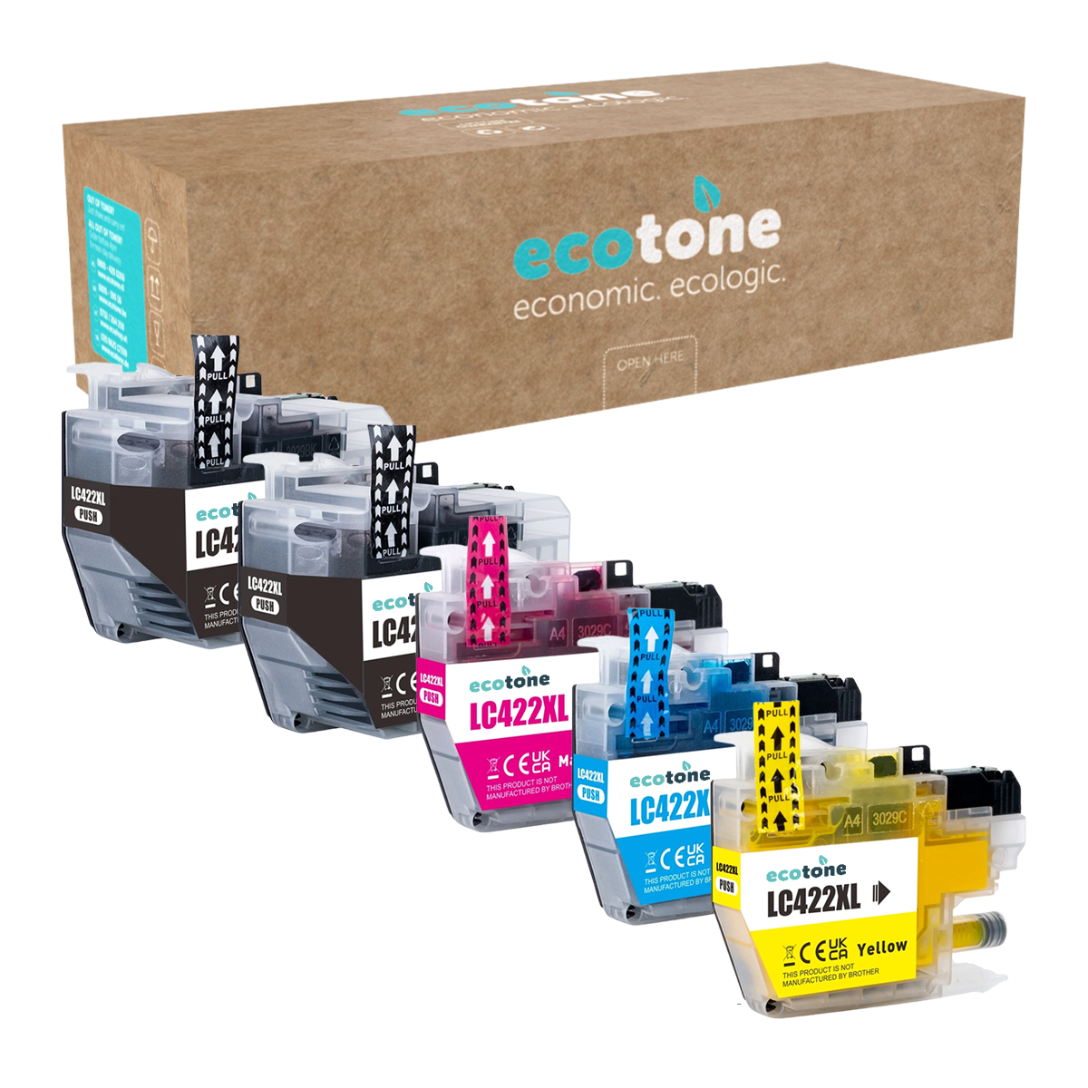 Brother Ecopack (Replaces Brother LC-422XL ink) 2xBL + 1xCMY  - (BL 2x69ml) (CMY 3x19ml)