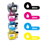 Brother Ecopack (Replaces Brother LC-422XL ink) 2xBL + 1xCMY  - (BL 2x69ml) (CMY 3x19ml)