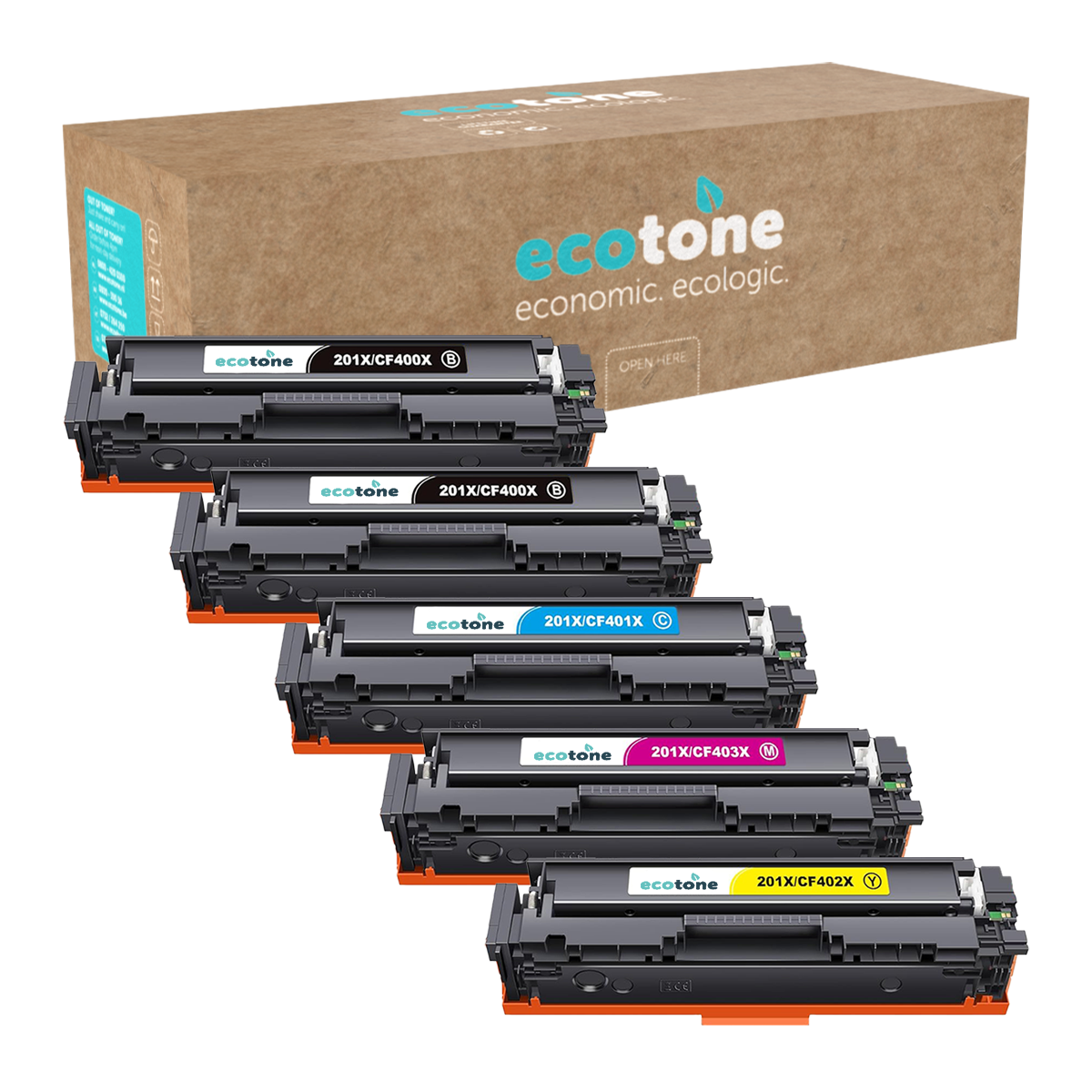 HP Ecopack (Replaces HP 201X toner) 2xBL + 1xCMY  - (BL 2x2800 Pages) (CMY 3x2300 Pages)