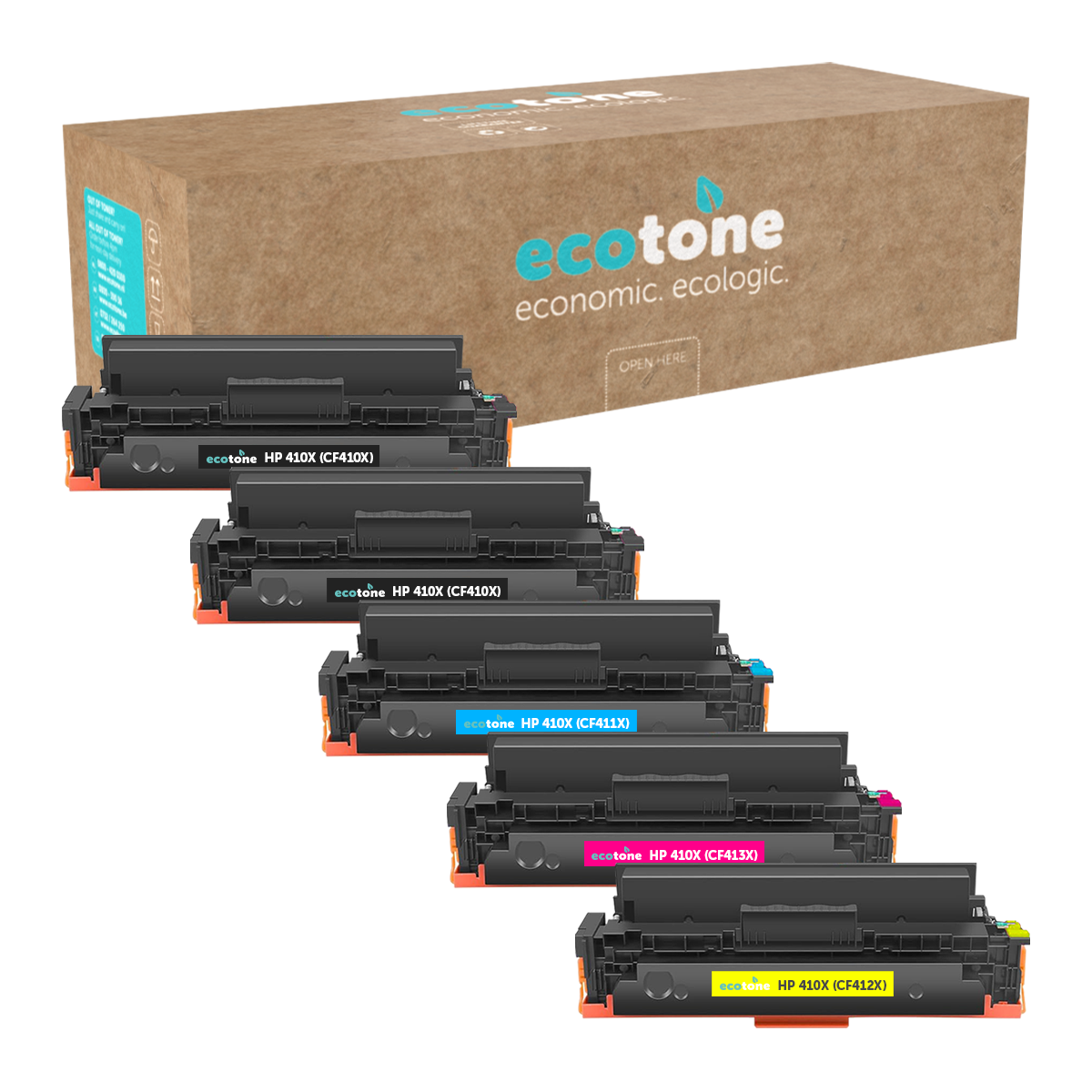 HP Ecopack (Replaces HP 410X toner) 2xBL + 1xCMY  - (BL 2x6500 Pages) (CMY 3x5000 Pages)