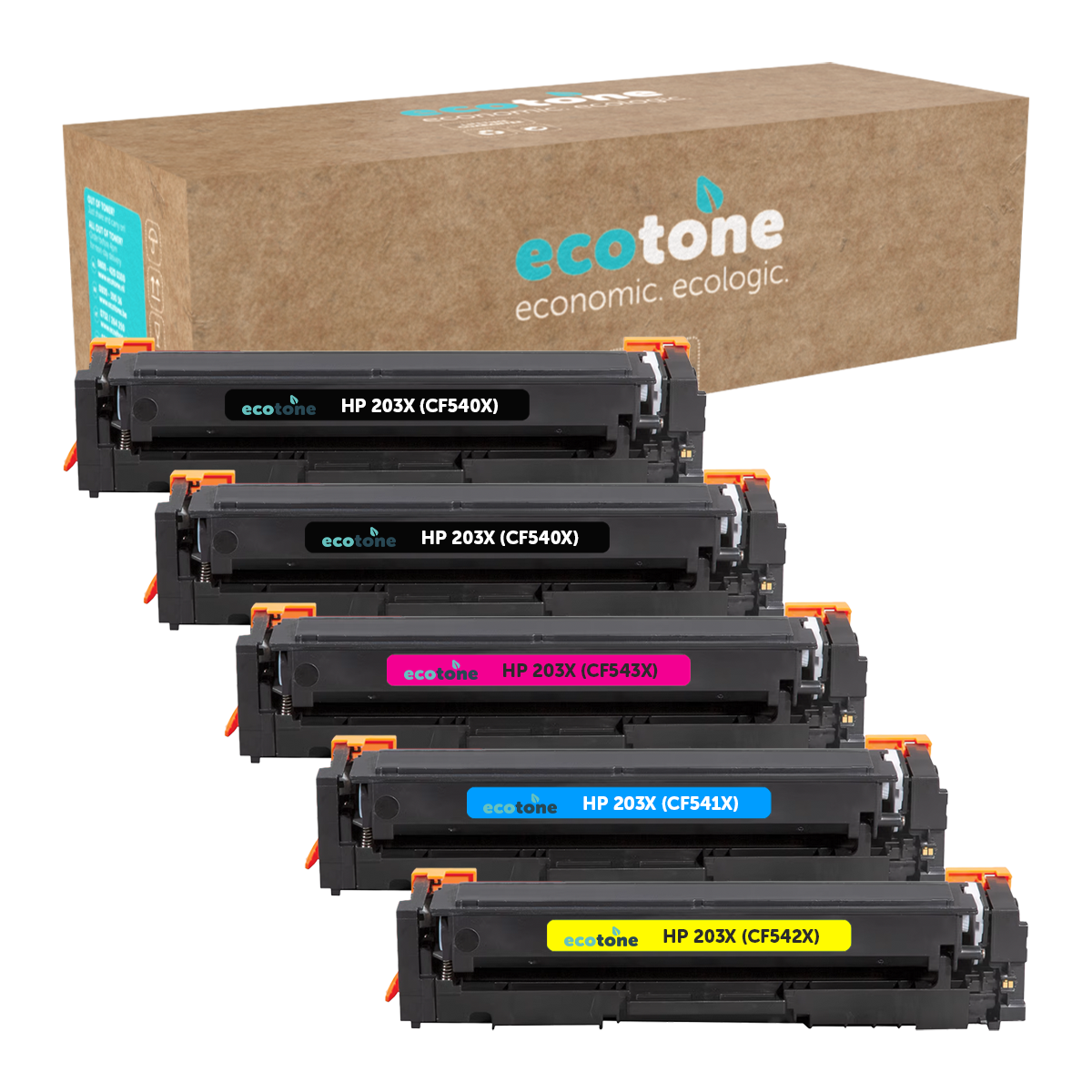 HP Ecopack (Replaces HP 203X toner) 2xBL + 1xCMY  - (BL 2x3200 Pages) (CMY 3x2500 Pages)