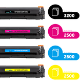 HP Ecopack (Replaces HP 203X toner) 2xBL + 1xCMY  - (BL 2x3200 Pages) (CMY 3x2500 Pages)