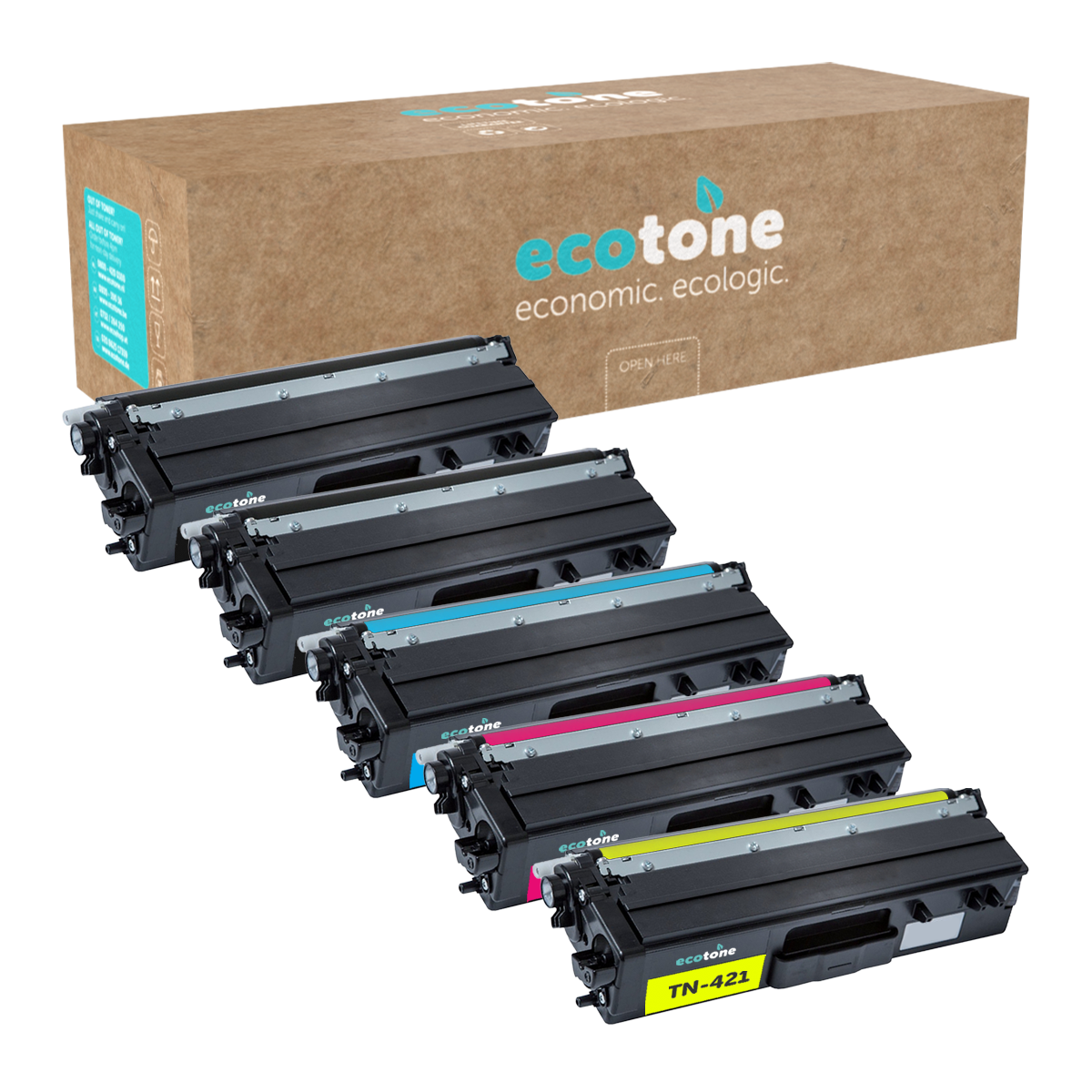 Brother Ecopack (Replaces Brother TN-421 toner) 2xBL + 1xCMY  - (BL 2x3000 Pages) (CMY 3x1800 Pages)
