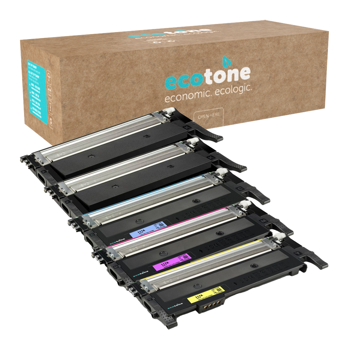 HP Ecopack (Replaces HP 117A toner) 2xBL + 1xCMY  - (BL 2x1600 Pages) (CMY 3x1000 Pages)