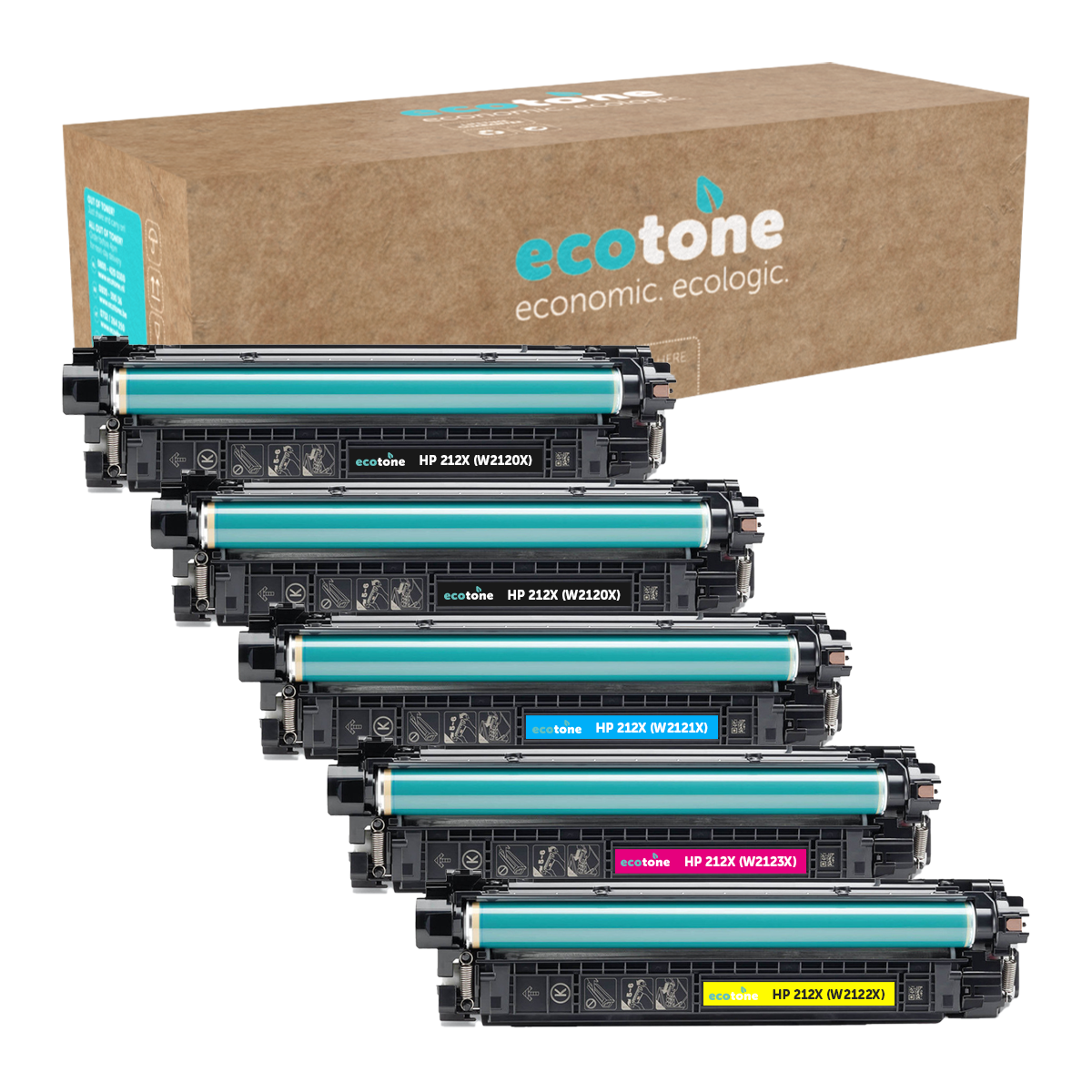 HP Ecopack (Replaces HP 212X toner) 2xBL + 1xCMY  - (BL 2x13000 Pages) (CMY 3x10000 Pages)