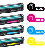 HP Ecopack (Replaces HP 212X toner) 2xBL + 1xCMY  - (BL 2x13000 Pages) (CMY 3x10000 Pages)