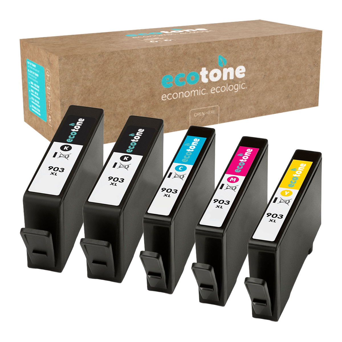 HP Ecopack (Replaces HP 903XL ink) 2xBL + 1xCMY  - (BL 2x950 Pages) (CMY 3x850 Pages)