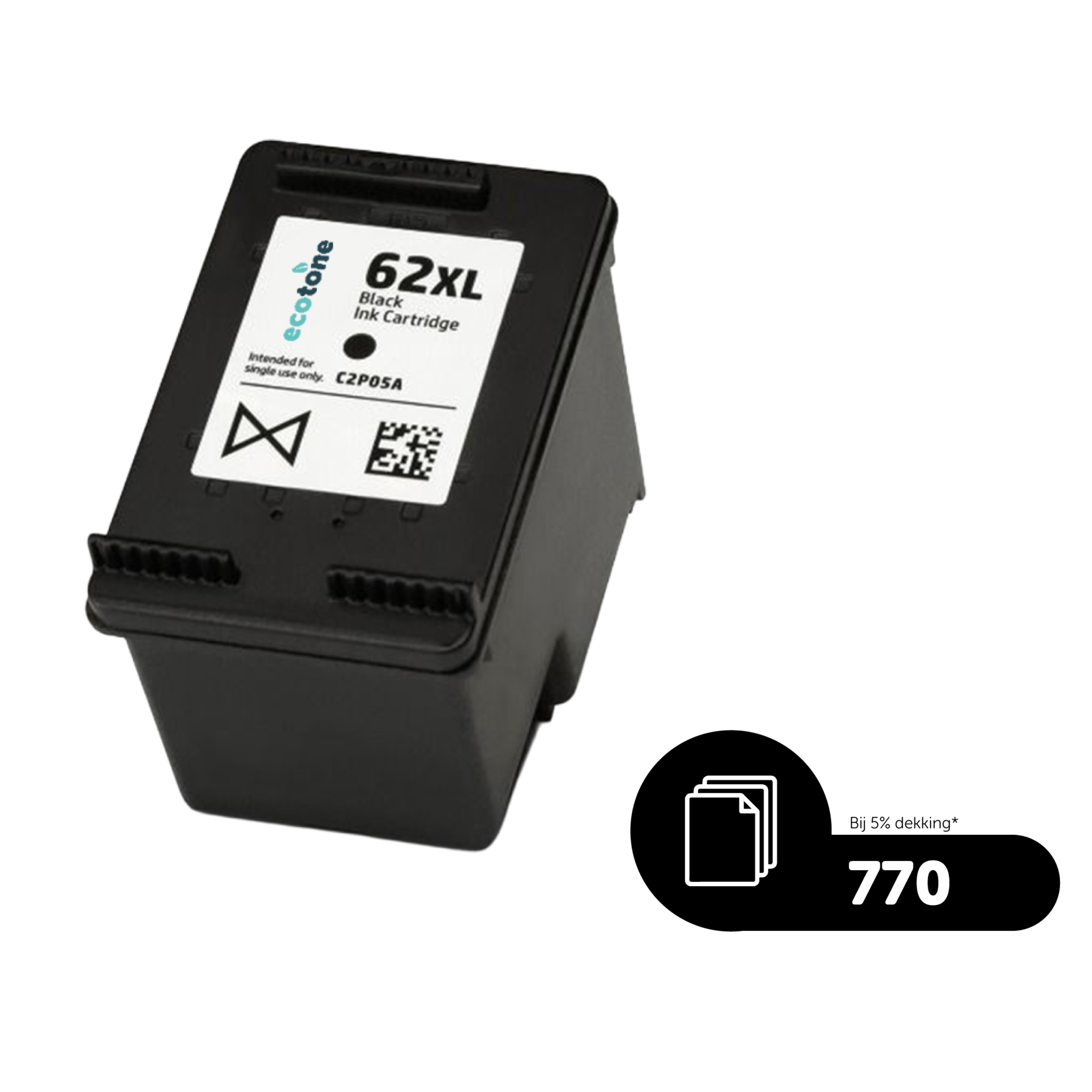 HP Ecopack (Replaces HP 62XL C2P05AE ink) 4xBL - (BL 4x770 Pages)