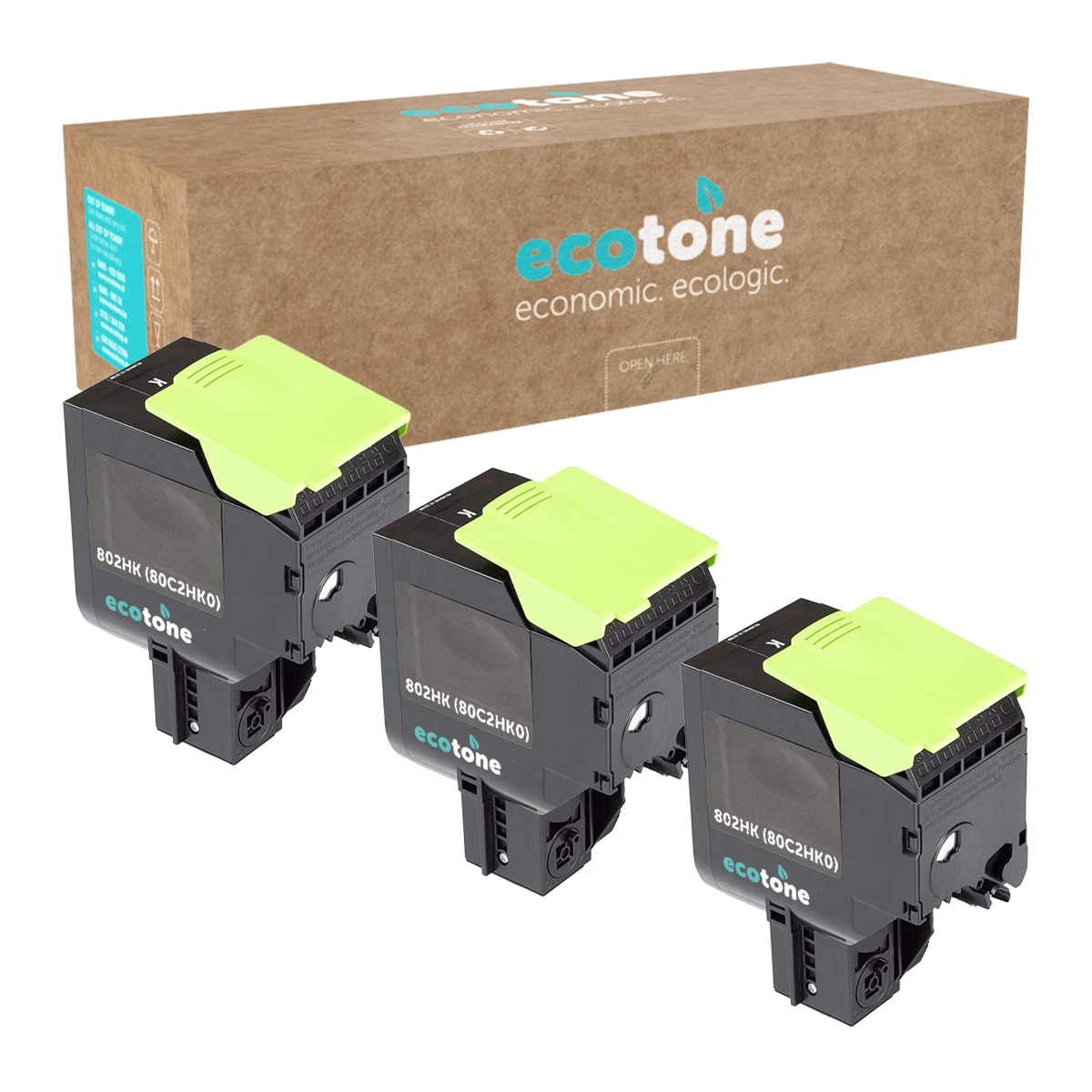 Lexmark Ecopack (Replaces Lexmark 802HK 80C2HK0 toner) 3xBL - (BL 3x4000 Pages)
