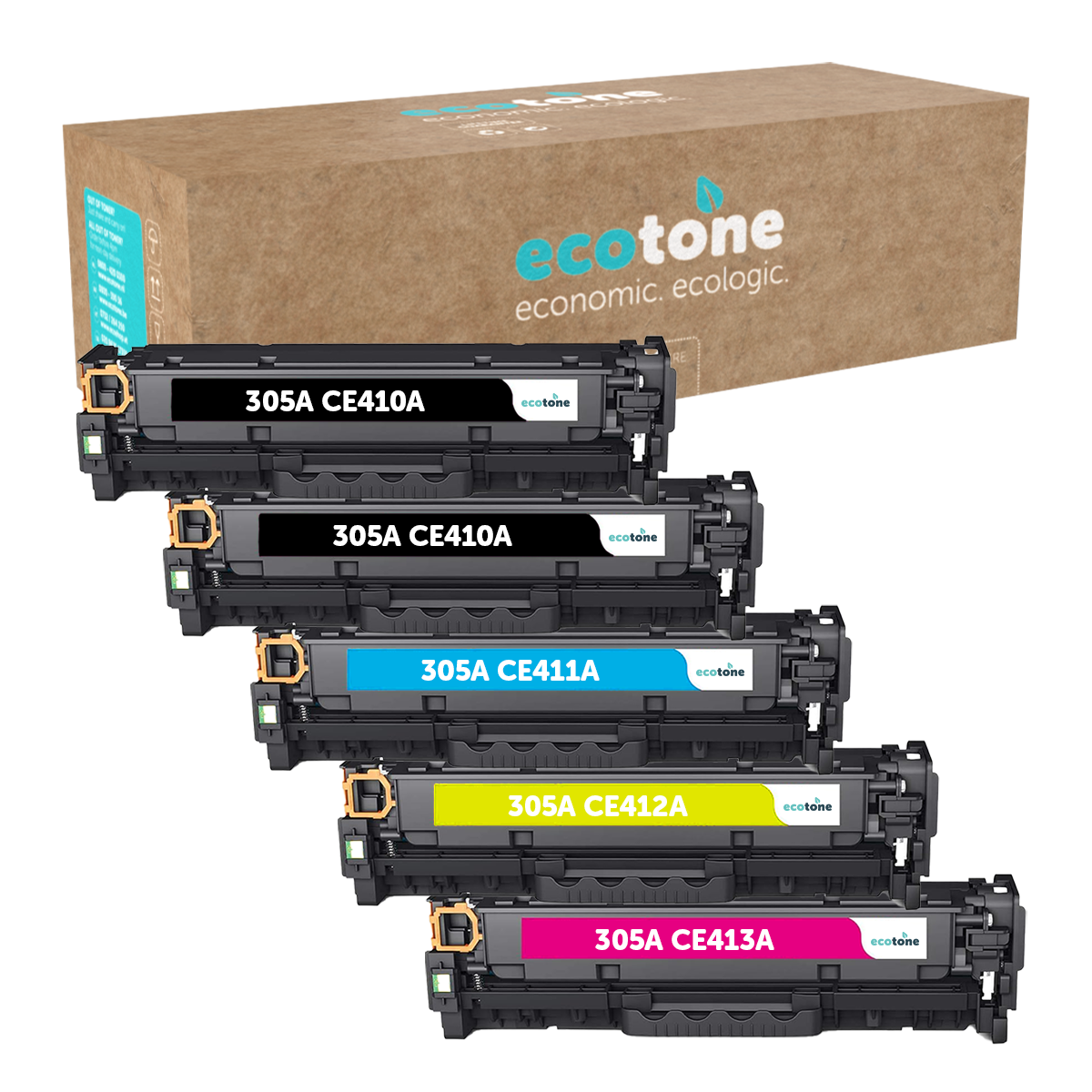 HP Ecopack (Replaces HP 305A toner) 2xBL + 1xCMY  - (BL 2x2200 Pages) (CMY 3x2600 Pages)