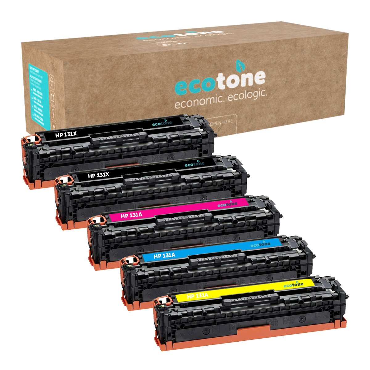 HP Ecopack (Replaces HP 131X/131A toner) 2xBL + 1xCMY  - (BL 2x2400 Pages) (CMY 3x1800 Pages)