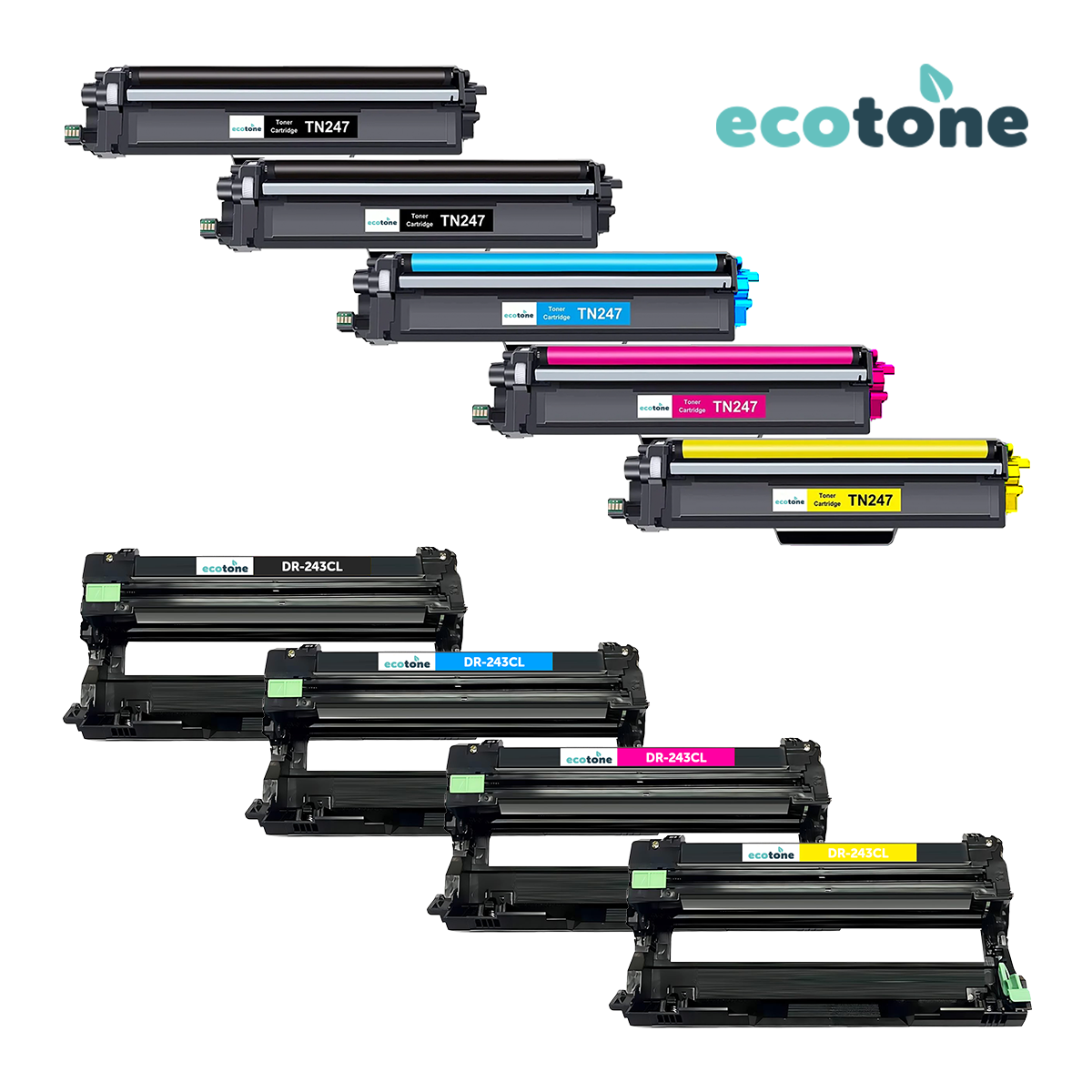 Brother Ecopack (Replaces Brother TN-247 toner/drum) 2xBl+1xCMY+1xDr - (BL 2x3000 Pages) (CMY 3x2300 Pages) (Drum 1x18000 Pages)
