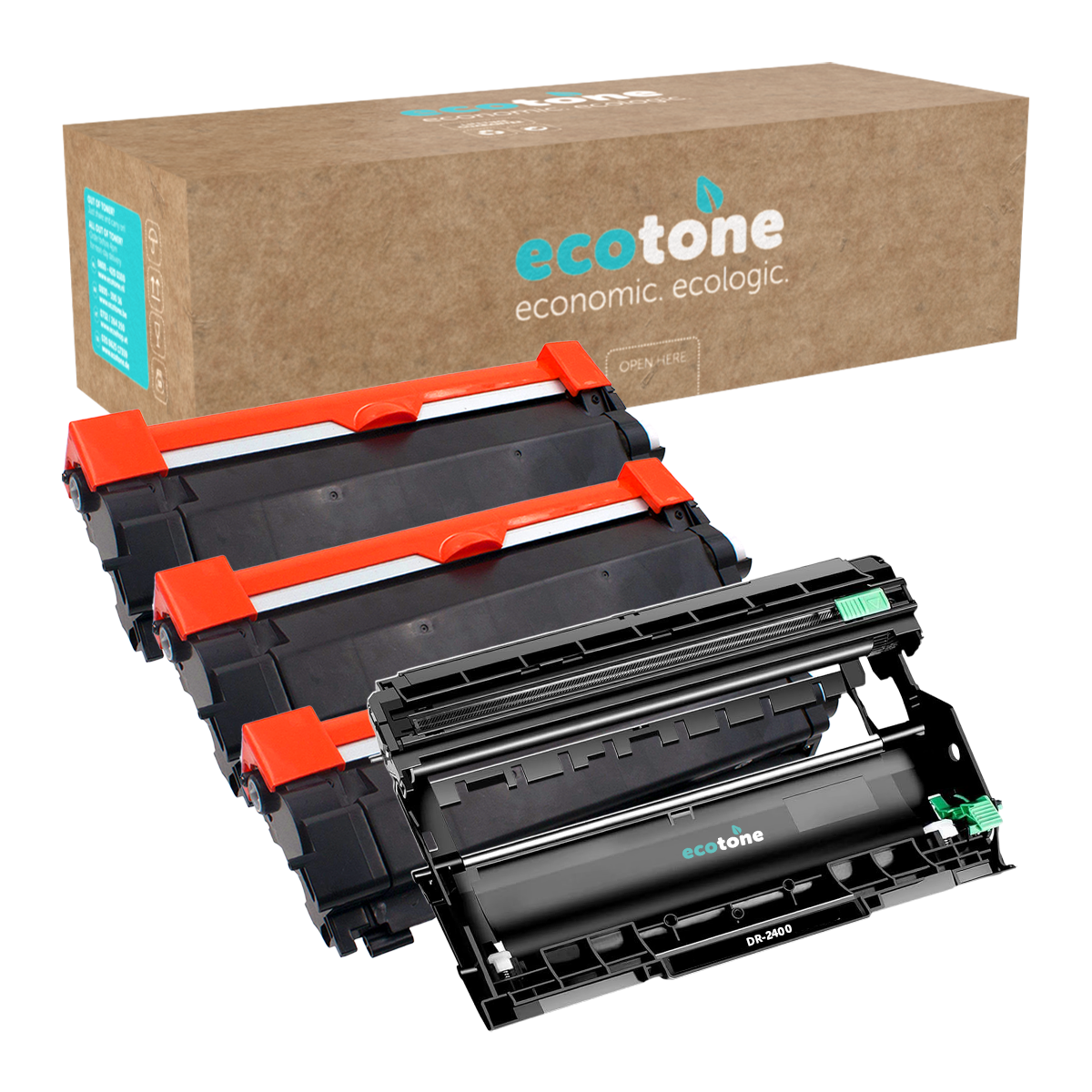 Brother Ecopack (Replaces Brother TN-2420 toner/drum) 3xBl+1xDr - (BL 3x3000 Pages) (Drum 1x12000 Pages)