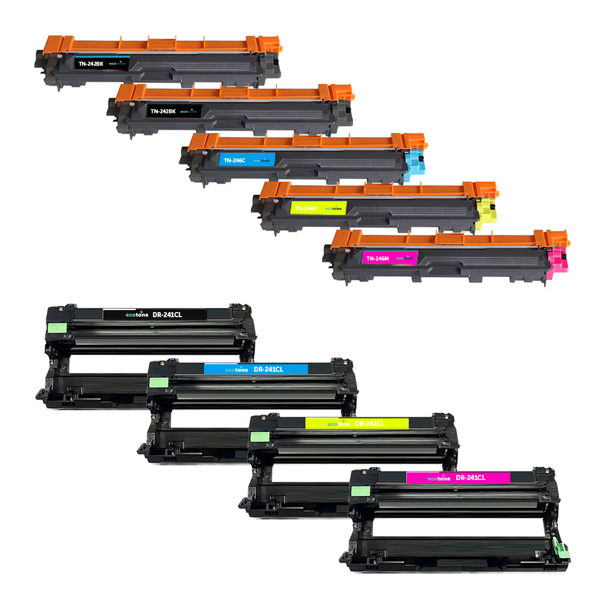 Brother Ecopack (Replaces Brother TN-246 toner/Drum) 2xBL+1xCMY+1xDr - (BL 2x2500 Pages) (CMY 3x2200 Pages) (Drum 1x15000 Pages)