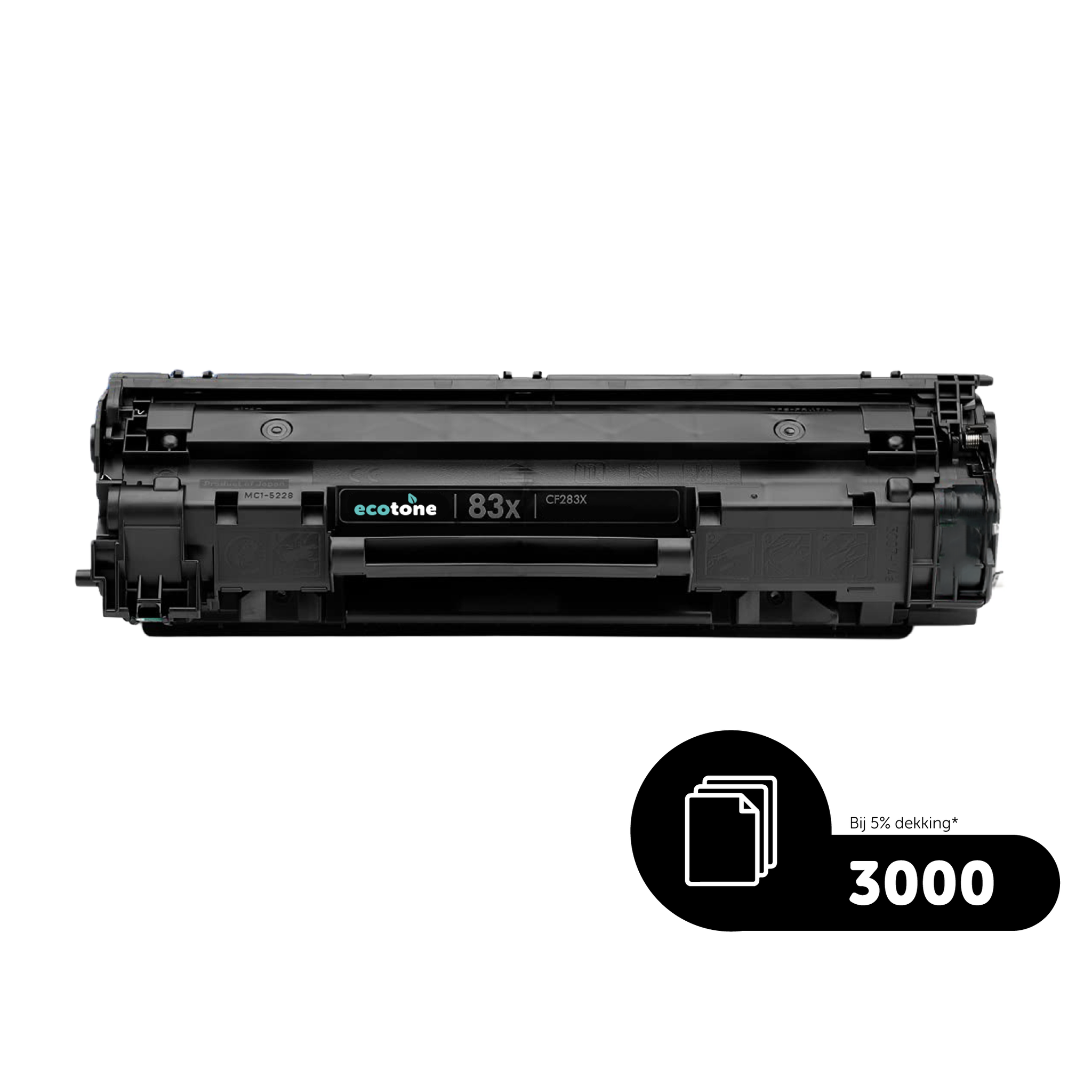 Ecotone Ecopack (Replaces HP 83X CF283X toner) 2xBL - (BL 2x3000 Pages)