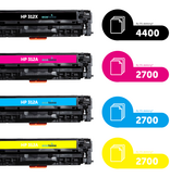 HP Ecopack (Replaces HP 312X/312A toner) 2xBL + 1xCMY  - (BL 2x4400 Pages) (CMY 3x2700 Pages)