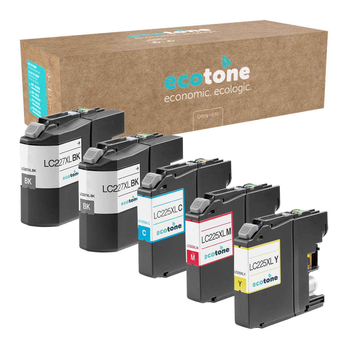 Brother Ecopack (Replaces Brother LC-227/225XL ink) 2xBL+ 1xCMY  - (BL 2x1200 Pages) (CMY 3x1200 Pages)