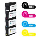 HP Ecopack (Replaces HP 950/951XL ink) 2xBL + 1xCMY  - (BL 2x2890 Pages) (CMY 3x2295 Pages)