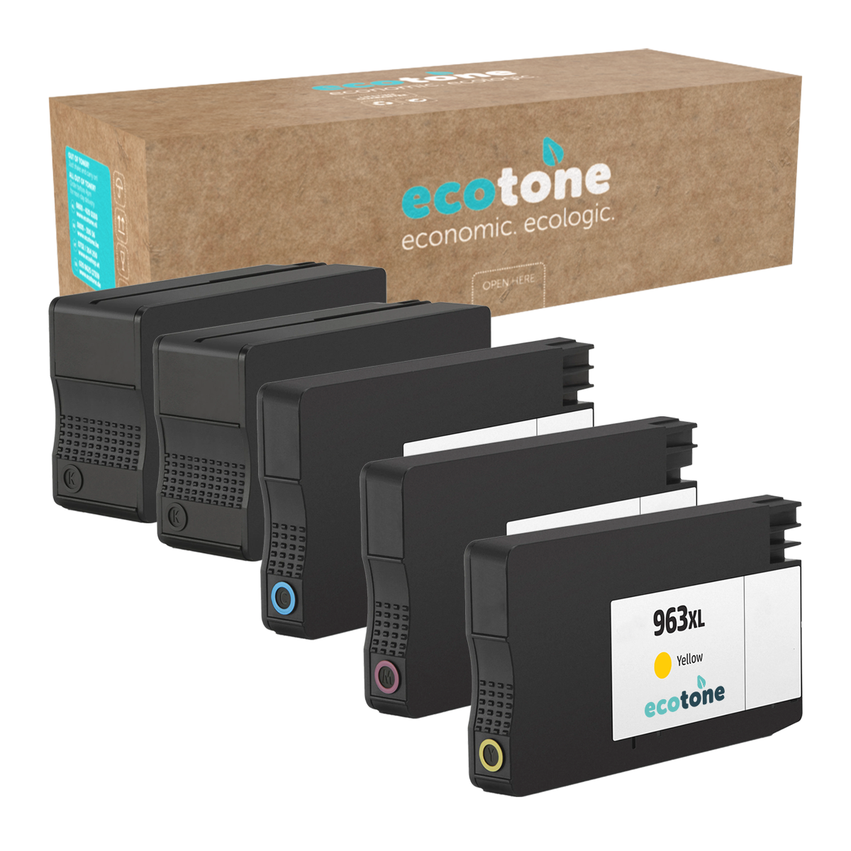 HP Ecopack (Replaces HP 963XL ink) 2xBL + 1xCMY  - (BL 2x2000 Pages) (CMY 3x1600 Pages)