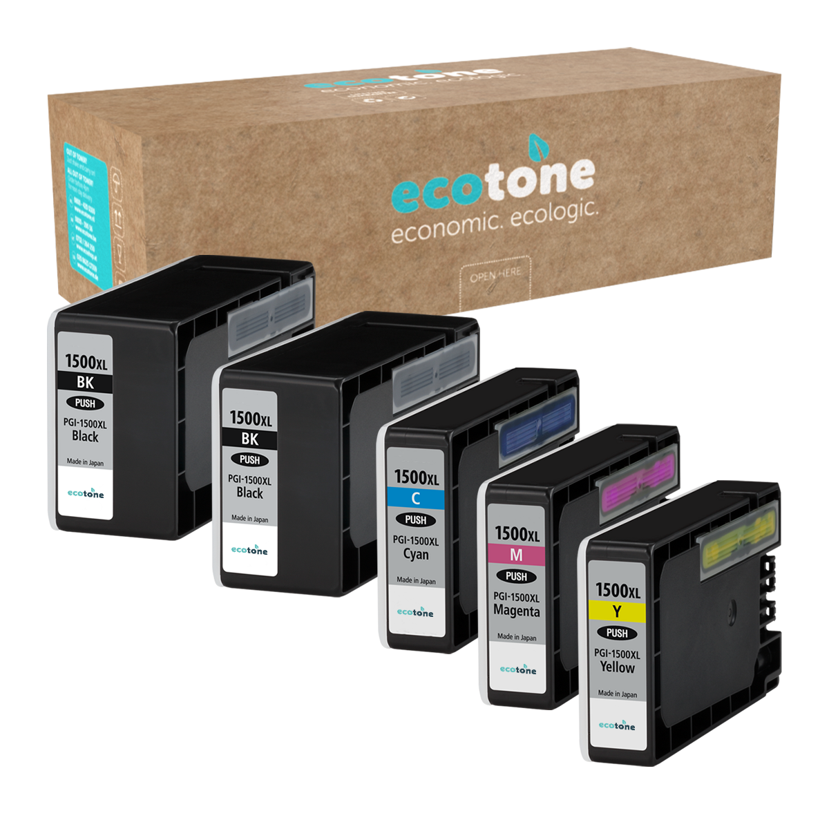 Canon Ecopack (Replaces Canon PGI-1500XL ink) 2xBL + 1xCMY  - (BL 2x1200 Pages) (CMY 3x1030 Pages)