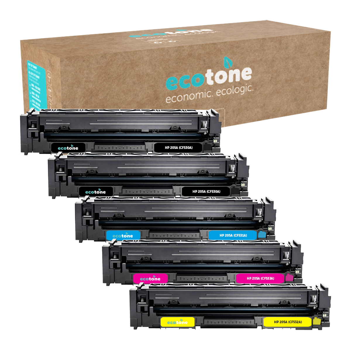 HP Ecopack (Replaces HP 205A toner) 2xBL + 1xCMY  - (BL 2x1100 Pages) (CMY 3x900 Pages)