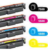 HP Ecopack (Replaces HP 220X toner) 2xBL + 1xCMY  - (BL 2x7500 Pages) (CMY 3x5500 Pages)