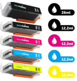 Canon Ecopack (Replaces Canon PGI-580/CLI-581 ink) 1xPBL+1xBLCMY  - (PBL 1x26ml) (BLCMY 4x12,2ml)