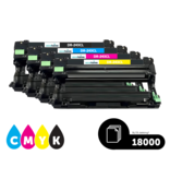 Brother Ecopack (Replaces Brother TN-247 toner/drum) 2xBl+1xCMY+1xDr - (BL 2x3000 Pages) (CMY 3x2300 Pages) (Drum 1x18000 Pages)