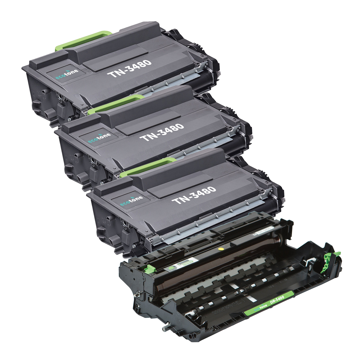 Brother Ecopack (Replaces Brother TN-3480 toner/drum) 3xBl+1xDr - (BL 3x8000 Pages) (Drum 1x50000 Pages)