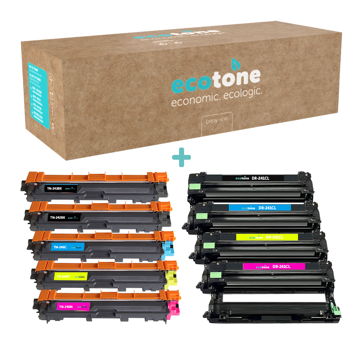 Brother Ecopack (Replaces Brother TN-246 toner/Drum) 2xBL+1xCMY+1xDr - (BL 2x2500 Pages) (CMY 3x2200 Pages) (Drum 1x15000 Pages)