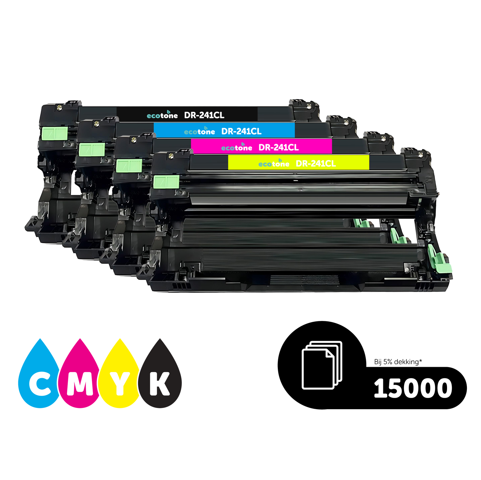 Brother Ecopack (Replaces Brother TN-246 toner/Drum) 2xBL+1xCMY+1xDr - (BL 2x2500 Pages) (CMY 3x2200 Pages) (Drum 1x15000 Pages)