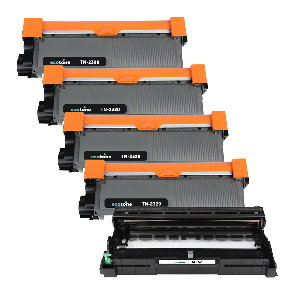 Brother Ecopack (Replaces Brother TN-2320 toner/drum) 4xBlack + 1xDr - (BL 4x2600 Pages) (Drum 1x12000 Pages)