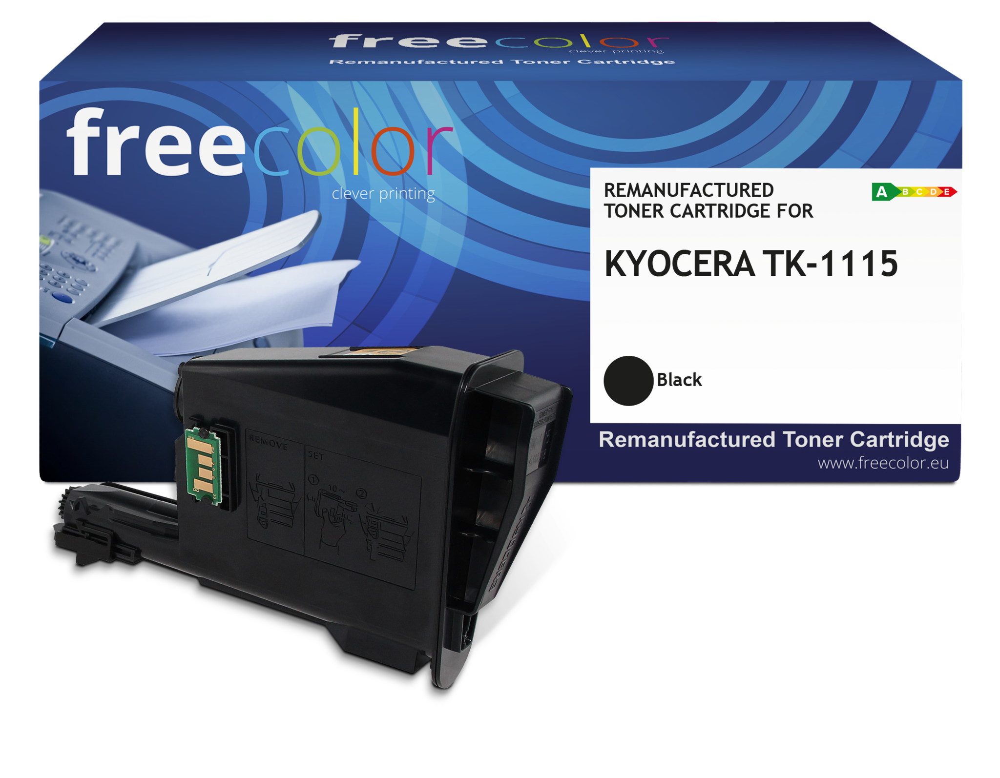 Free Color Kyocera TK-1115 (1T02M50NL0) toner black 1600p (Free Color) CC