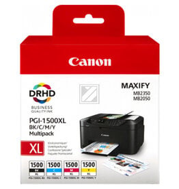 Canon Canon inktcartridge PGI-1500XL, 1.020 - 1.200 pagina's, OEM 9182B010, 4 kleuren