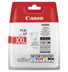 Canon Canon inktcartridge CLI-581 XXL, 282 - 858 foto's, OEM 1998C007, 4 kleuren