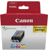 Canon Canon inktcartridge CLI-521, 446 pagina's, OEM 2934B016, 3 kleuren