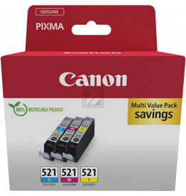 Canon Canon inktcartridge CLI-521, 446 pagina's, OEM 2934B016, 3 kleuren