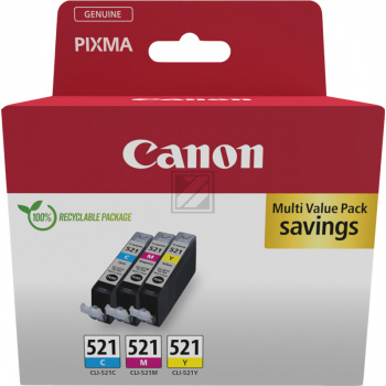 Canon Canon inktcartridge CLI-521, 446 pagina's, OEM 2934B016, 3 kleuren