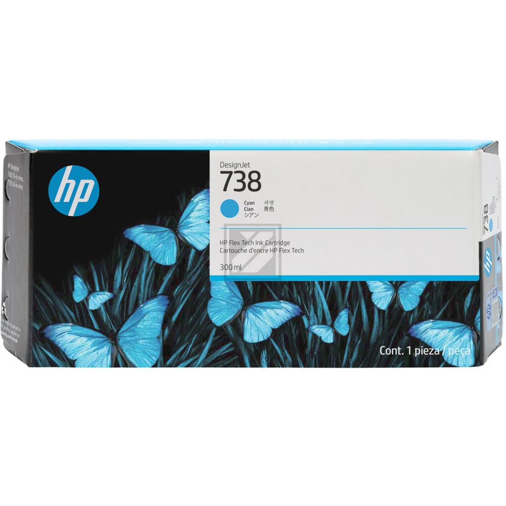HP (676M9A) 738M DNJ ink cyan HC 300ml (original)
