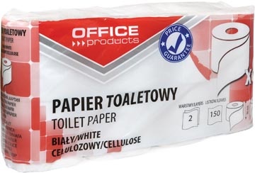 Office Products OFFICE products toiletpapier, 2-laags, 150 vel, wit, pak van 8 rollen