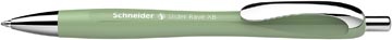 Schneider Schneider balpen Slider Rave Trend Edition, extra breed, blauwe inkt, organic green