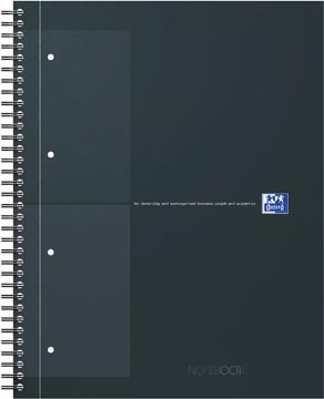 Oxford Oxford INTERNATIONAL Notebook Actie 30 jaar, 160 bladzijden, ft A4+, geruit 5 mm, zwart