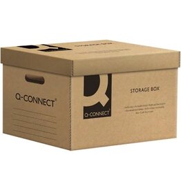Q-CONNECT Q-CONNECT containerdoos, met deksel, formaat: 51,5 x 30,5 x 35 cm, grijs