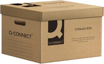 Q-CONNECT Q-CONNECT containerdoos, met deksel, formaat: 51,5 x 30,5 x 35 cm, grijs