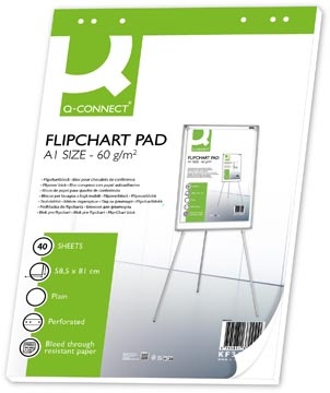 Q-CONNECT Q-CONNECT flip-overblok, ft 585 x 810 mm, 60 g/m², blanco, 40 vel