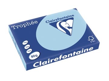 Clairefontaine Clairefontaine Trophée Pastel, gekleurd papier, A3, 80 g, 500 vel, blauw