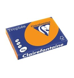 Clairefontaine Clairefontaine Trophée Intens, gekleurd papier, A3, 80 g, 500 vel, feloranje